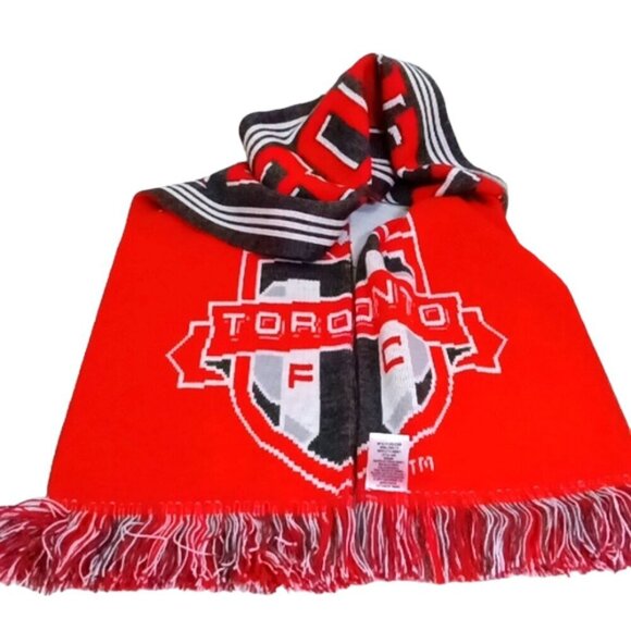 Adidas Toronto F.C. Original Football Scarf 100% Acrylic Made in England 60" L - Picture 2 of 6